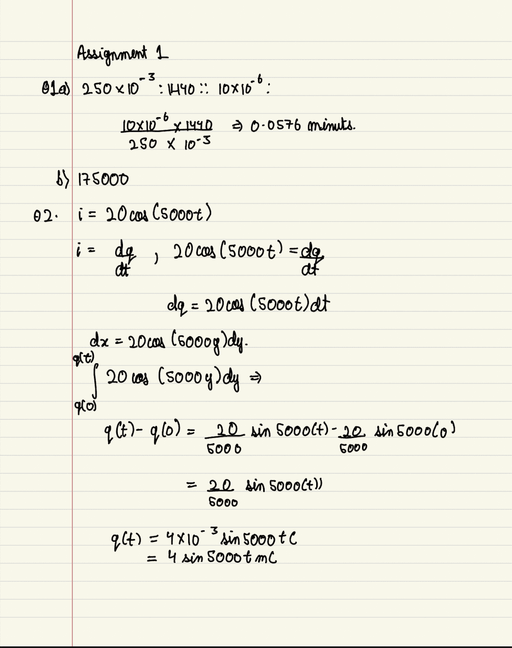 Handwritten math notes